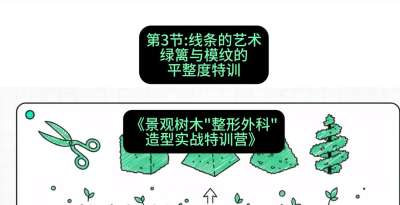 第03节：线条的艺术&mdash;&mdash;绿篱与模纹的平整度特训，课程：《景观树木&ldquo;整形外科&rdquo;造型实战特训营》#识农AI